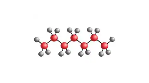 Heptane molecules