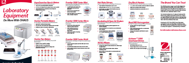 OHAUS Lab Equipment Brochure